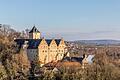 Blick auf das Schloss Mainberg und das Maintal