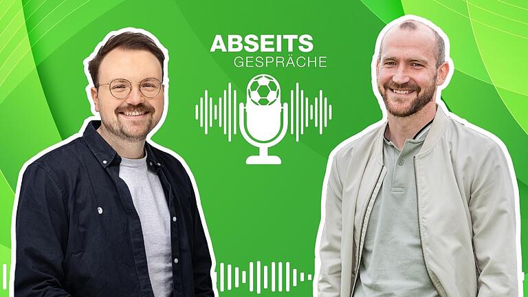 In der aktuellen Folge des Podcasts 'Abseitsgespräche' spricht Gastgeber Lukas Eisenhut (links) mit Sebastian Neumann über dessen Herzprobleme.