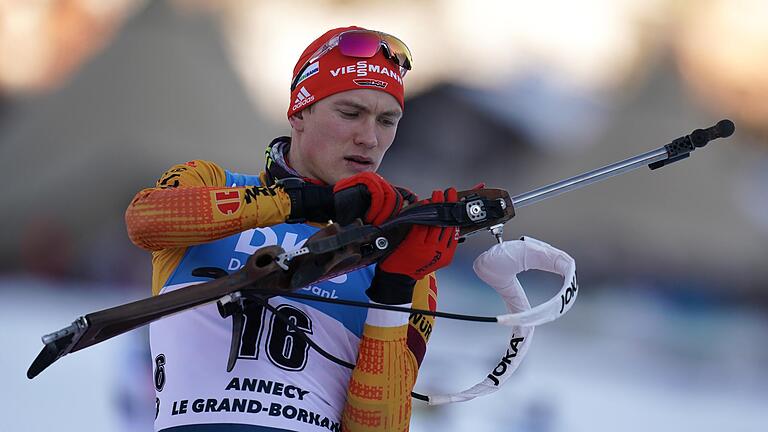 Will auch in Oberhof aufs Podest: Benedikt Doll, Sprintsieger in Le Grand Bornand beim Biathlon-Weltcup kurz vor Weihnachten.