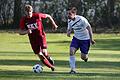 Fußball, Kreisklasse, SV Bergtheim - TSV Grombühl       -  Simon Schönfeld (links, hier im April 2019 im Zweikampf mit Maximilian Popp vom TSV Grombühl) und sein SV Bergtheim gehen auch in der Saison 2019/20 in der Kreisklasse Würzburg 1 an den Start.
