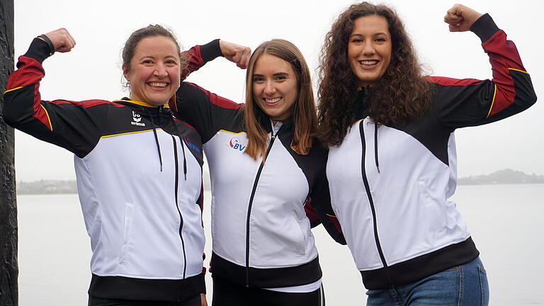 Die erfolgreichen Sportlerinnen (v.l.): Dr. Cathrin Silberzahn, Lisa Schlagbauer und Valérie von Gleichen.