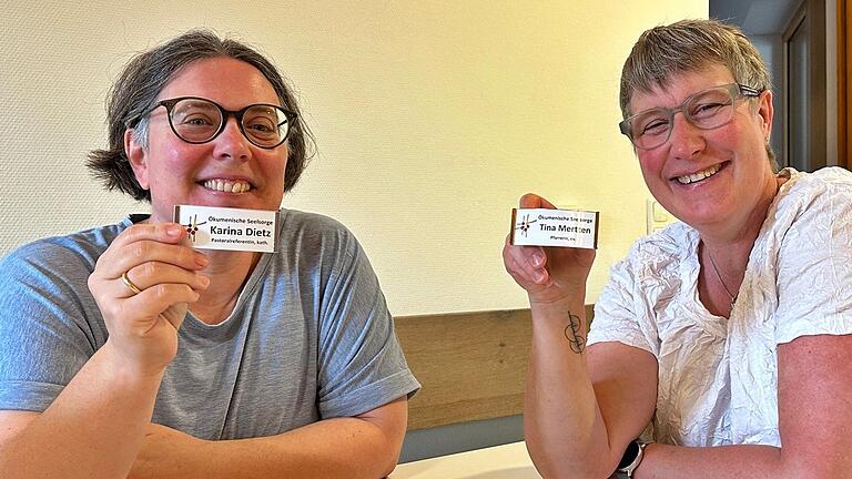 Sie sind die Neuen in der Seelsorge am Klinikum Campus in Bad Neustadt. (von links): Pastoralreferentin Karina und Pfarrerin Tina Mertten.