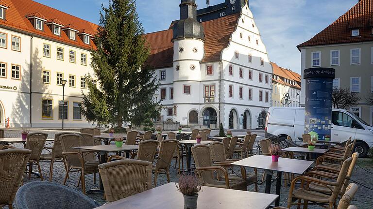 Wie ausgestorben: Hildburghausen in Thüringen. Wie ausgestorben: Hildburghausen in Thüringen.