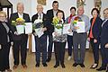 Führungswechsel und Ehrungen bei der CSU Geldersheim (von links): Annemarie Schuler (neue Ehrenvorsitzende), Sigmund Appelmann (30 Jahre Mitglied), Theo Joachim (35 Jahre), Thomas Hemmerich (neuer CSU-Ortsvorsitzender), Renate Hümmer (40 Jahre), Barbara Wiederer (Kreisrätin), Karl-Walter Feser (50 Jahre), Christine Bender (stellvertretemde Landrätin) und Lothar Zachmann (designierter Landratskandidat).