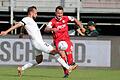 Im Finale der vergangenen Saison mussten sich Kickers-Kapitän Peter Kurzweg (rechts), der aktuell verletzt ist, und sein Team dem Drittligisten Ingolstadt geschlagen geben (im Bild: der ehemalige Kickers-Spieler David Kopacz).