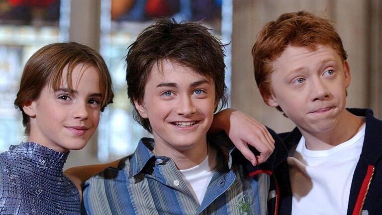 Harry-Potter-Stars würdigen Maggie Smith       -  Emma Watson, Daniel Radcliffe und Rupert Grint (l-r) spielten in den Filmen die Zauberlehrlinge Hermine Granger, Harry Potter und Ron Weasley. (Archivbild)