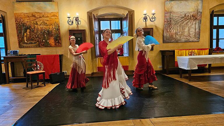 Spanische Kultur zum 55. Geburtstag der Deutsch-Iberischen Gesellschaft: Flamenco, präsentiert von Mercedes Sebald Arguisuelas und ihrer Tanzgruppe, Spanien und seine Kultur waren da ganz nahe. Spanische Kultur zum 55. Geburtstag der Deutsch-Iberischen Gesellschaft: Flamenco, präsentiert von Mercedes Sebald Arguisuelas und ihrer Tanzgruppe, Spanien und seine Kultur waren da ganz nahe.