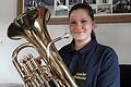 Mona Reuß mit ihre Euphonium, mit dem sie beim Symphonic Mob in Bad Kissingen teilnimmt.       -  Mona Reuß mit ihre Euphonium, mit dem sie beim Symphonic Mob in Bad Kissingen teilnimmt.