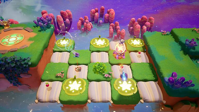 Screenshot von „Die Schlümpfe - Abenteuer im Traumland” - Ein Sprung ins Ungewisse: Die Schlümpfe überwinden Hindernisse und entdecken die Geheimnisse der Traumwelt. Screenshot von „Die Schlümpfe - Abenteuer im Traumland” - Ein Sprung ins Ungewisse: Die Schlümpfe überwinden Hindernisse und entdecken die Geheimnisse der Traumwelt.