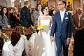 Griechisch-deutsches Paar: Dimitra und Michael Will bei ihrer Hochzeit am 26. September 2015 in der griechisch-orthodoxen Kirche in Frankfurt.