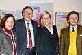 Mit dem Vortrag &bdquo;Deutschlands Rolle in Europa und der Welt&ldquo; unterstützte der frühere FDP-Vorsitzende Wolfgang Gerhardt seine Partei im Landtagswahlkampf. Von links: Ersatzbewerberin Barbara Baier, Wolfgang Gerhardt, FDP-Landtagskandidatin Susanne Löffler und der Kreisvorsitzende der Benjamin Denzer.