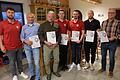 Vorsitzender Max Geier (von links) ehrte Armin Saal (50 Jahre), Egon Diem (50 Jahre), Lukas Göbel (25 Jahre), Michael Weigand (25 Jahre), Andre Schmitt (25 Jahre) und Paul Braun (50 Jahre).       -  Vorsitzender Max Geier (von links) ehrte Armin Saal (50 Jahre), Egon Diem (50 Jahre), Lukas Göbel (25 Jahre), Michael Weigand (25 Jahre), Andre Schmitt (25 Jahre) und Paul Braun (50 Jahre).