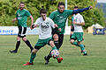 Andreas Vierheilig (rechts) und der TSV Ostheim gewannen das Derby gegen den FC Fladungen (links Jannik Weiss) verdient mit 3:1.