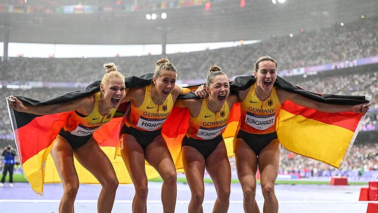 Paris 2024 - Leichtathletik       -  Die deutsche Sprint-Staffel überraschte mit Bronze