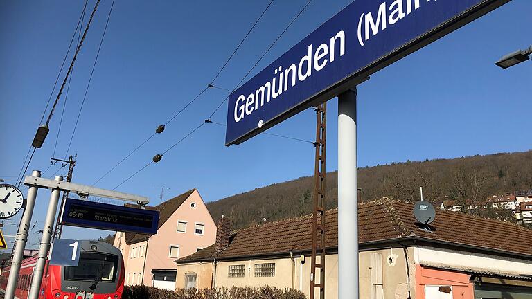 Der Bahnhof Gemünden.