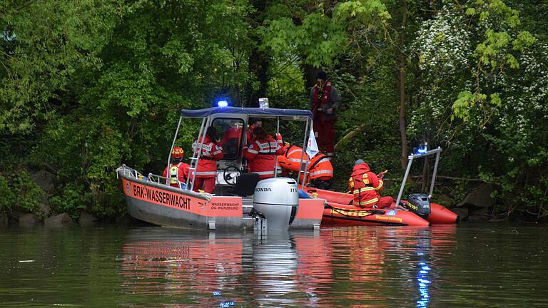 Teams des Rettungsdienstes mussten zum Teil mit Rettungsbooten auf eine Insel im Main übersetzen.