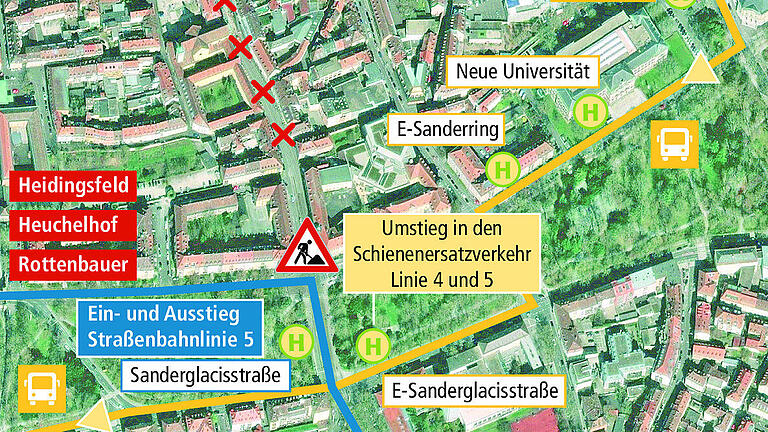 Erste Bauphase startet an der Haltestelle Sanderring