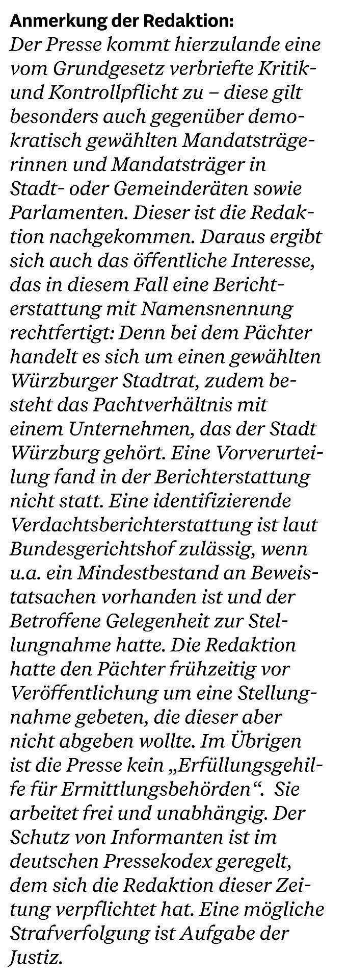 Anmerkung der Redaktion, erschienen in der Main-Post vom 17. Mai 2023 Anmerkung der Redaktion, erschienen in der Main-Post vom 17. Mai 2023