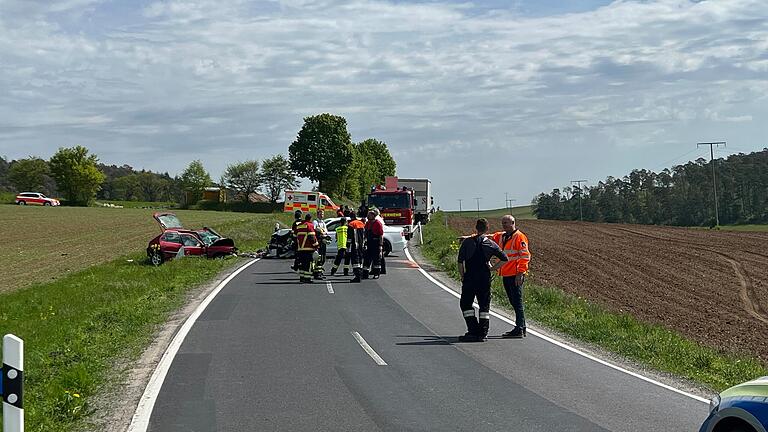 Die Straße zwischen Roden und Urspringen war am Freitagmittag gesperrt. Die Straße zwischen Roden und Urspringen war am Freitagmittag gesperrt.