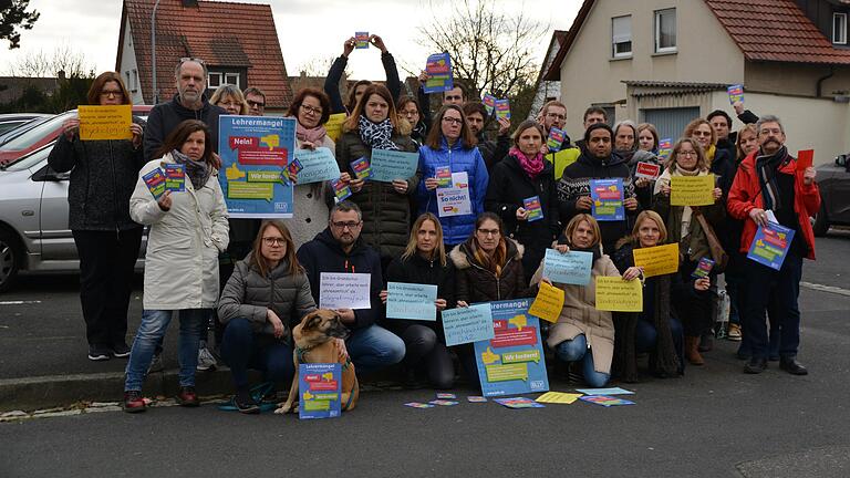 Lehrerprotest in Karlstadt.