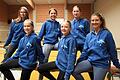 Diese fünf Turnerinnen des Egbert-Gymnasiums Münsterschwarzach haben es mit ihrer Trainerin Mona Schwanfelder (rechts) bei 'Jugend trainiert für Olympia' bis zum Bundesfinale nach Berlin geschafft.