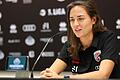 Pressekonferenz FC Ingolstadt mit Sabrina Wittmann       -  Cheftrainerin Sabrina Wittmann, spricht bei der Pressekonferenz des FC Ingolstadt.