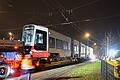 Der erste Straßenbahnzug aus Leipzig ist Dienstagnacht am Heuchelhof angkommen.