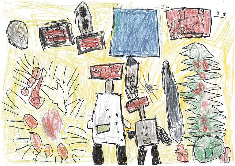 Arthur Bedenk (4) aus Untertheres hat beim Mal-Wettbewerb 'Weihnachten einmal anders' gewonnen. Mit vier Jahren war er der jüngste Teilnehmer.