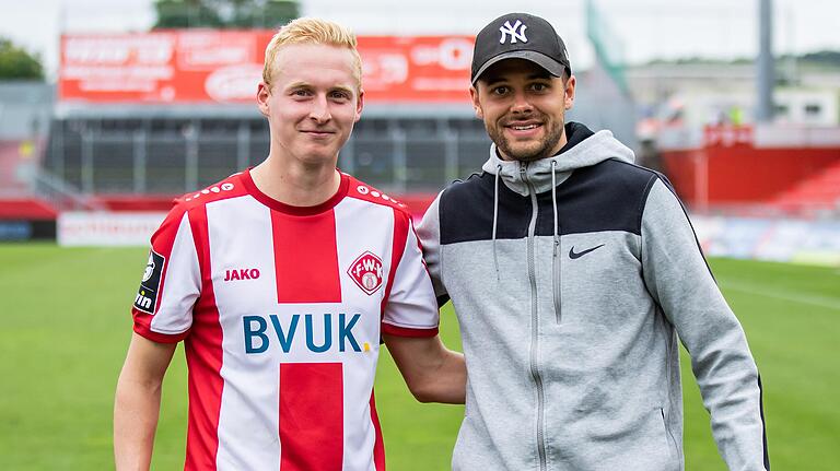 Einst gemeinsam in Aue, nun bei den Kickers aktiv. Luke Hemmerich (links) und Robert Herrmann.