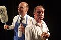 'Ein seltsames Paar' von Neil Simon feierte Premiere mit Andreas van den Berg und Uwe Bergfelder (von links) im Theater am Neunerplatz.