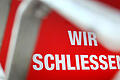 'Wir schließen!' - der Grund für jetzt erwartete Firmenpleiten ist ursächlich nicht allein die Corona-Krise, sagen die Insolvenzverwalter Kornelius Klatt und Markus Schädler (Symbolfoto).