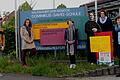 Das Jugendhilfezentrum der Salesianer in Ebern ist nach Dominikus Savio benannt und das Führungsteam hier um sein Bild mit Martin Rink, Lilian Dietz, Anita Scherer, Schulleiterin Christine Loy und der Leiterin der Tagesstätte Gertrud Schmitt (von links).