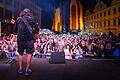 Das Stadtfest begann am Freitag in der Würzburger Innenstadt. Bon's Balls spielte am oberen Markt.