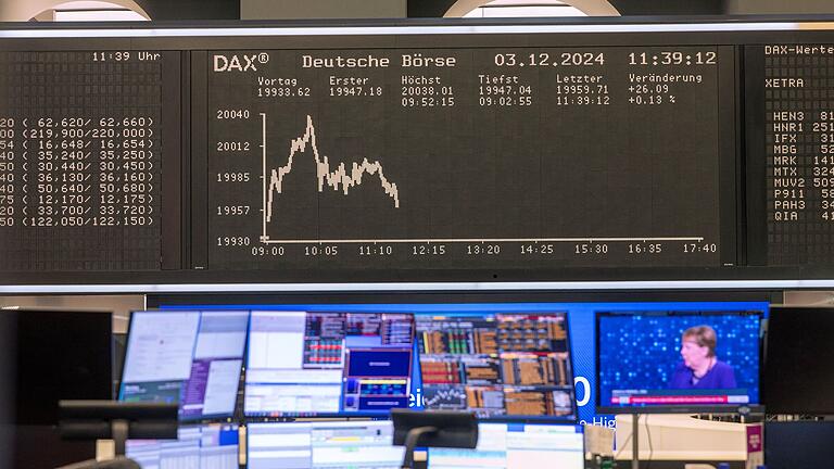 Wertpapierbörse in Frankfurt am Main       -  Der Dax steht erstmals in seiner Geschichte über 20.000 Punkten.