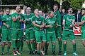 Die haben es schon geschafft: Die FG Marktbreit-Martinsheim II feiert nach dem Sieg im Relegationsspiel gegen den SC Mainsondheim den Aufstieg in die Kreisklasse.