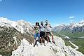 Sie sind nicht nur auf dem Rad unterwegs: Die drei Freunde (von links) Bastian Zieger, Elias Lutter und Leo Ruppert wanderten auf ihrer Reise auch in den Alpen von Albanien.&nbsp;