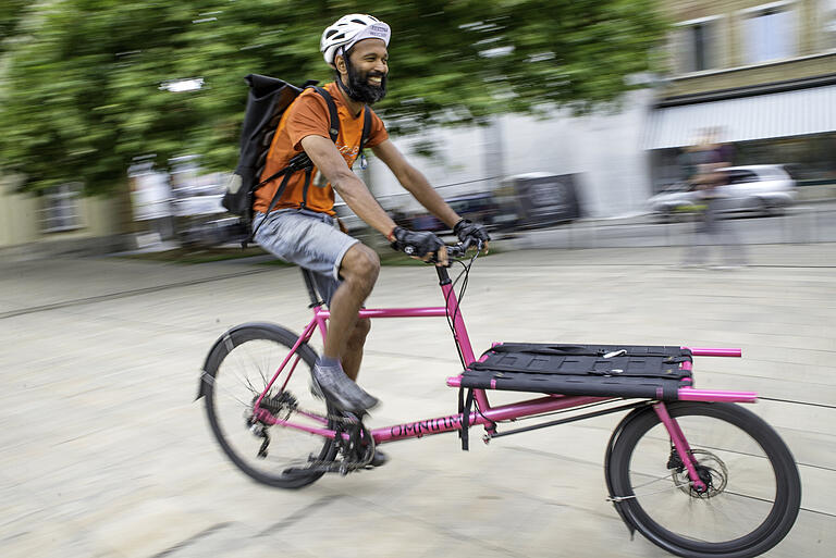 Wenn er auf dem Rad ist, ist er glücklich:&nbsp;Chaminda Perera.