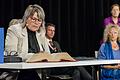 Szenenbild (von links):&nbsp;Monika Schiefer als Fragestellerin Prof. Keller, Harald Baus als ärztlicher Gutachter,&nbsp;Ursula Bertelmann als Hausärztin und&nbsp;Christina von Gollitschek als Vorsitzende (hinten).