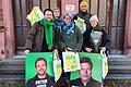 Auftakt der Grünen zum Haustürwahlkampf am 14.1. in Karlstadt mit Bundestagsdirektkandidat Peter Weis, Helga Gößmann, Verena Frey, Jonas Rodi und Patricia Amersbach.