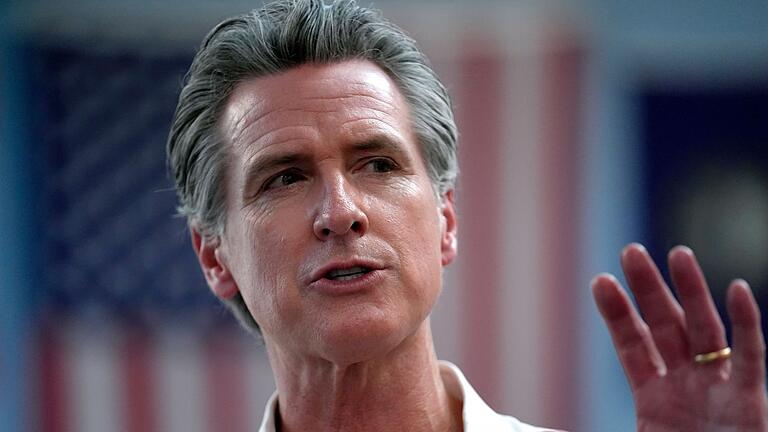 Gavin Newsom - Der 56 Jahre alte Gouverneur des liberalen US-Bundesstaats Kalifornien. Gavin Newsom - Der 56 Jahre alte Gouverneur des liberalen US-Bundesstaats Kalifornien.