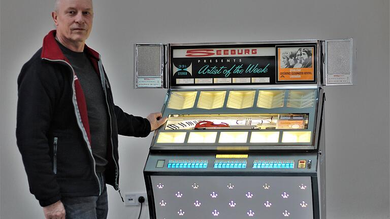 Begeisterter Jukebox-Fan und Sammler: Stefan Müller aus Wiesentheid.