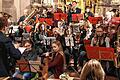Vereint: Beim Adventskonzert in der Kirche von Steinsfeld vereinigten sich die Musikkapellen aus Buch, Wonfurt und Steinsfeld zu einem Ensemble und luden die Zuhörer zum Mitsingen ein.