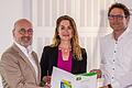 Stadtwerke als Pioniere: Die Vorstände der Stadtwerke, Dörte Schulte-Derne und Armin Lewetz erläuterten dem Klimabeirat wichtige Wegmarken ihres Unternehmens bei der Energiewende.