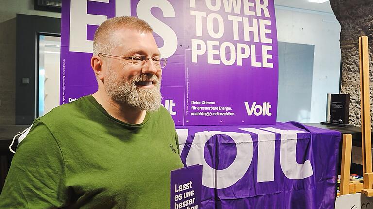 Claus Christ aus Röthlein ist der Kandidat der Partei Volt für den Wahlkreis Schweinfurt. Claus Christ aus Röthlein ist der Kandidat der Partei Volt für den Wahlkreis Schweinfurt.