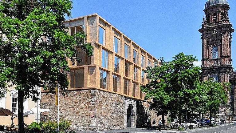 Zurückhaltender Entwurf für das neue Rebstock-Bettenhaus auf dem Gelände des Franziskaner-Klosters.