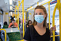 Wearing a Face Mask on the Tram       -  Bei vielen Menschen löst das Tragen einer Maske Beklemmungen und Panik aus.