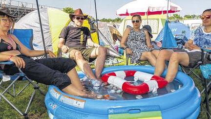 Abkühlbecken: Die Hitze war Dauergast bei Rock im Park.