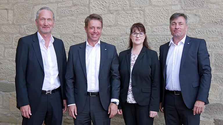 Der Vorstand der neuen VR-MainBank (von links): Klaus Henneberger, Thomas Endres, Jutta Ackermann und Frank-Josef Hartlieb.