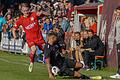 Den Sieg des TSV Aubstadt (links Joshua Endres) im Viertelfinale gegen Türkgücü München sahen 699 Fans. Für das Spiel gegen 1860 München sind schon 2250 Karten verkauft.