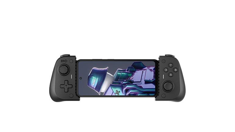 Modulares HMD Fusion       -  HMD plant eine Hülle mit Controller-Elementen an beiden Seiten, die das Smartphone zum Gaming-Handheld machen kann.